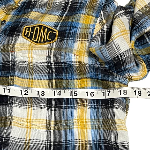 Harley-Davidson Women's Top Button Down Shirt Plaid Long Sleeve Rayon Size Small - Picture 6 of 7